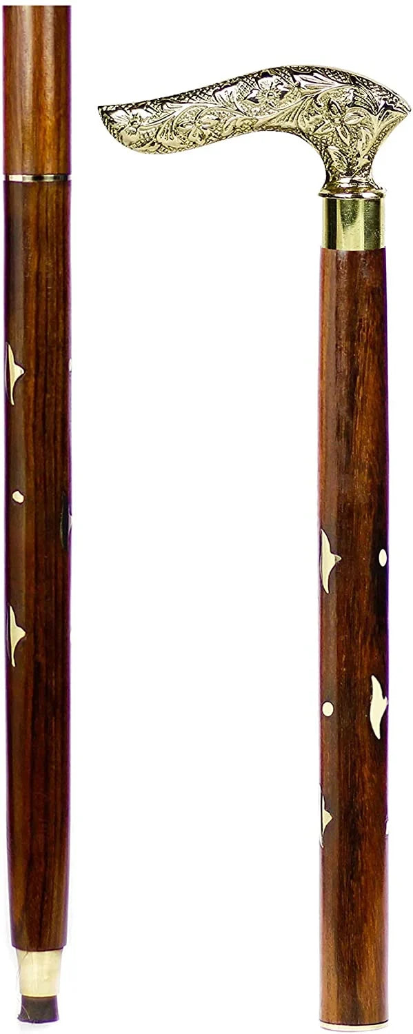 36" Shrubs) (Santa Wood, Stick Walking Wooden Large