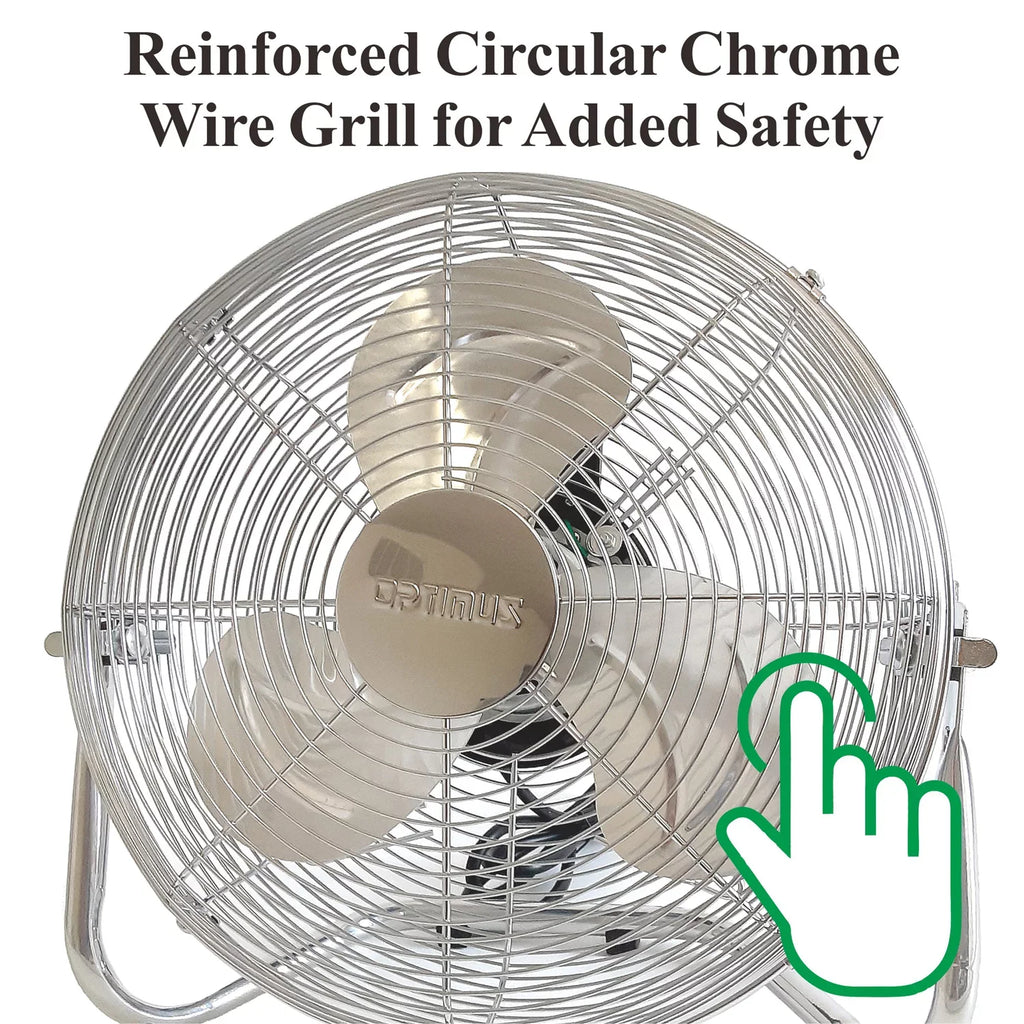 3 Inch Duty F-4122 Fan, Heavy Speed Industrial Aluminum 12 Chrome Optimus