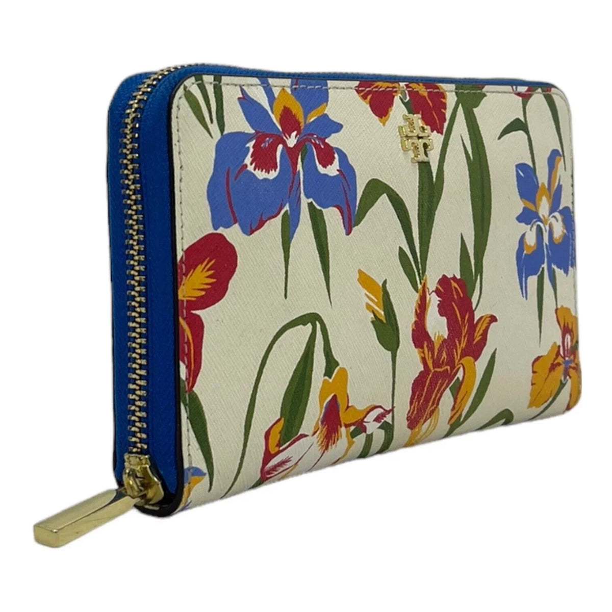 Wallet Multi Iris Tory Floral Burch New Flower Bag Continental in Zip Painted