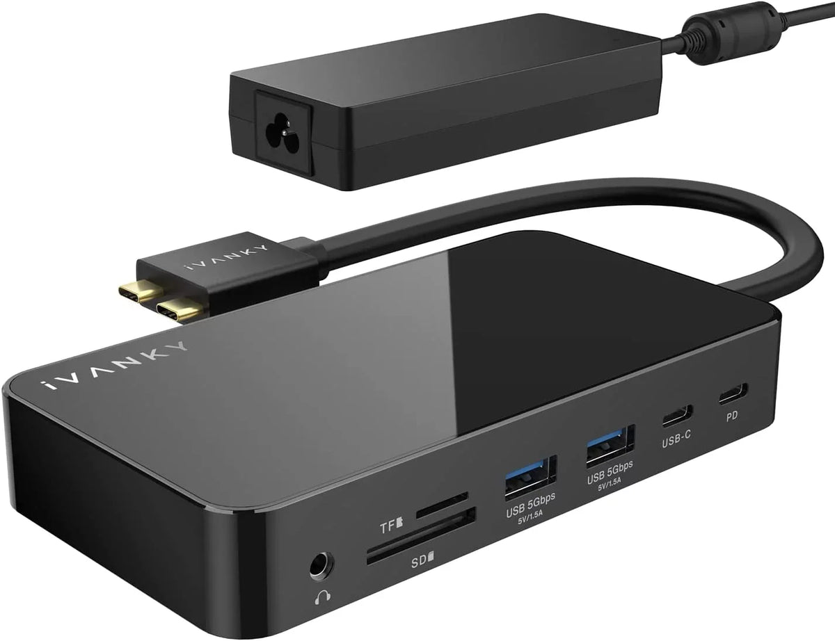 Station USB Pro MacBook 4K@60Hz Dual 2 12 in Docking iVANKY Adapter, 180W C VCD03-US Station Power