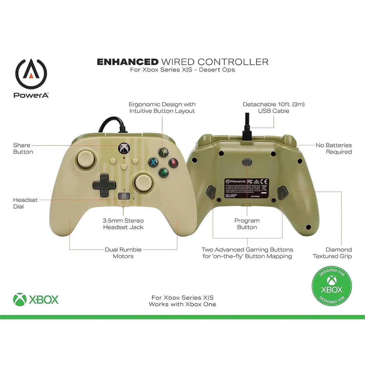 Ops) Bundle Xbox Series with Enhanced X Wired 1TB SSD (Desert Controller Microsoft