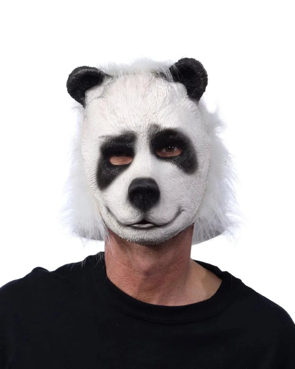 Panda Bear, Black Cute Bear and Mask White