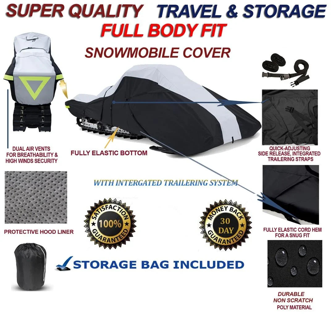 Snowmachine HO Bombardier Storage 800 Model Compatible for Cover Sled. 2006-2007 Limited the 600 Travel and Full Doo Fit Denier GSX Ski Snowmobile