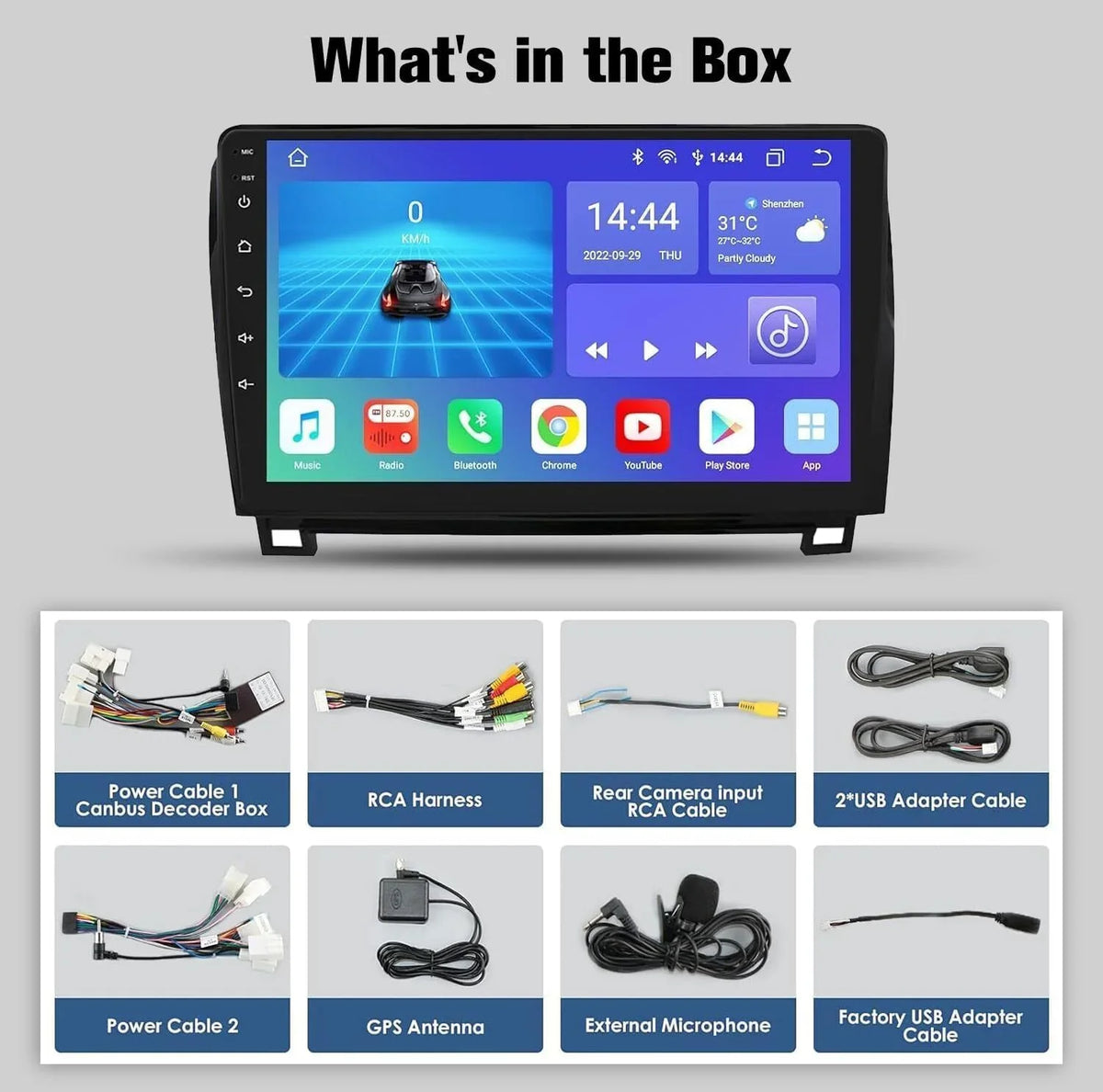 '+AHD for Car 4+32GB GPS Stereo Radio (07-13) Touchscreen Toyota Inch Android 10.1 Carplay/Android DSP QLED Auto Tundra 12 Camera (08-17), Sequoia Navigation