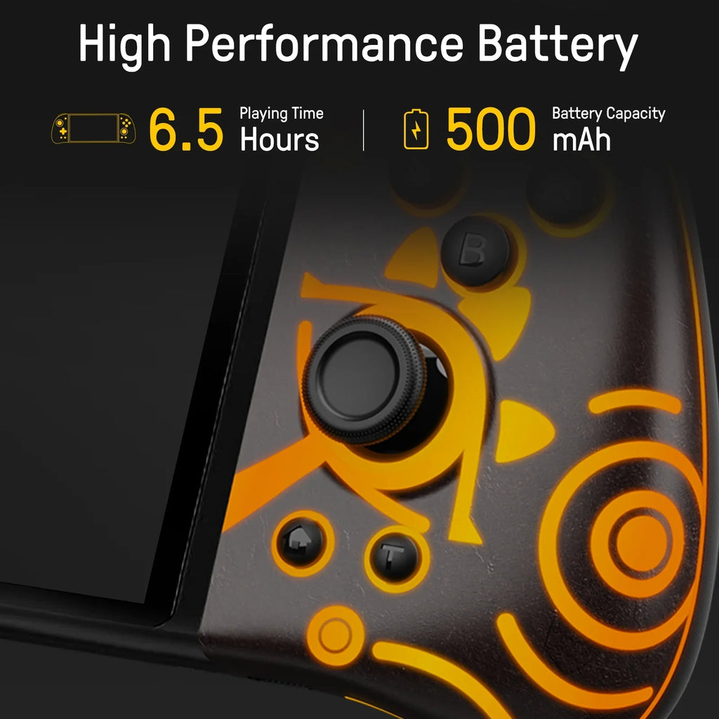 LED Handheld Compatible Controller Controller Brown - Fans for Colors/Paddle/Turbo Switch Zelda with with Joypad Sheikah for Funlab Switch/OLED, Nintendo Ergonomic 7 Mode Luminous