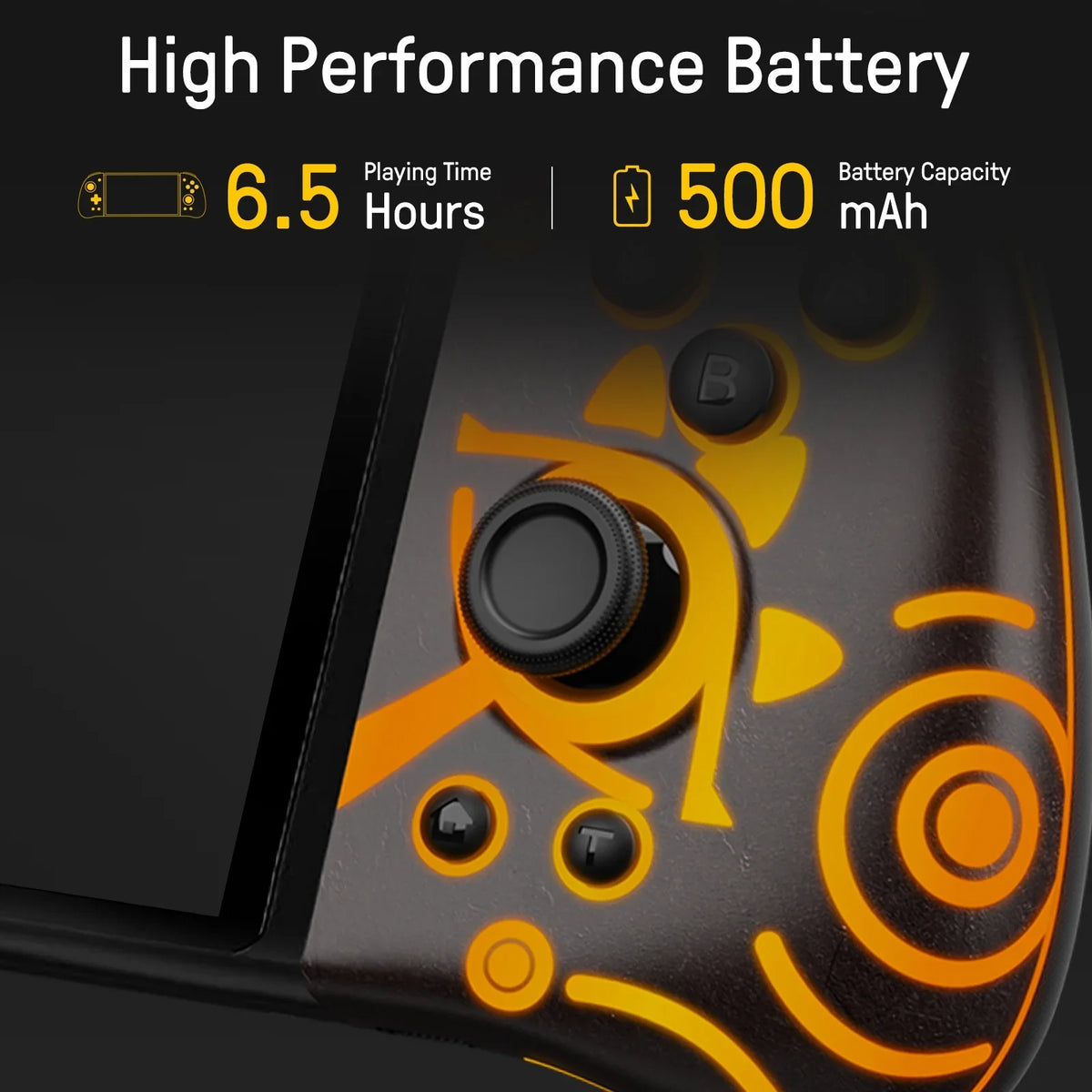 LED Handheld Compatible Controller Controller Brown - Fans for Colors/Paddle/Turbo Switch Zelda with with Joypad Sheikah for Funlab Switch/OLED, Nintendo Ergonomic 7 Mode Luminous