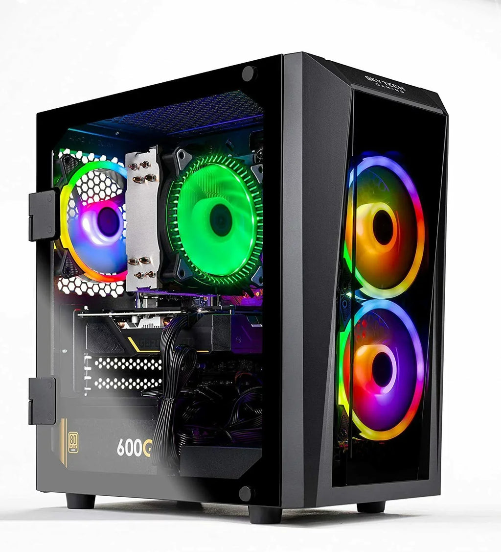 16G 10105F Gaming GHz, 64-bit Windows Gold DDR4 II Desktop 600W 500GB Skytech PSU, Blaze GTX i3 SSD, Intel 1650, Core 3200, PC 10 – 3.7 Home Wi-Fi, AC