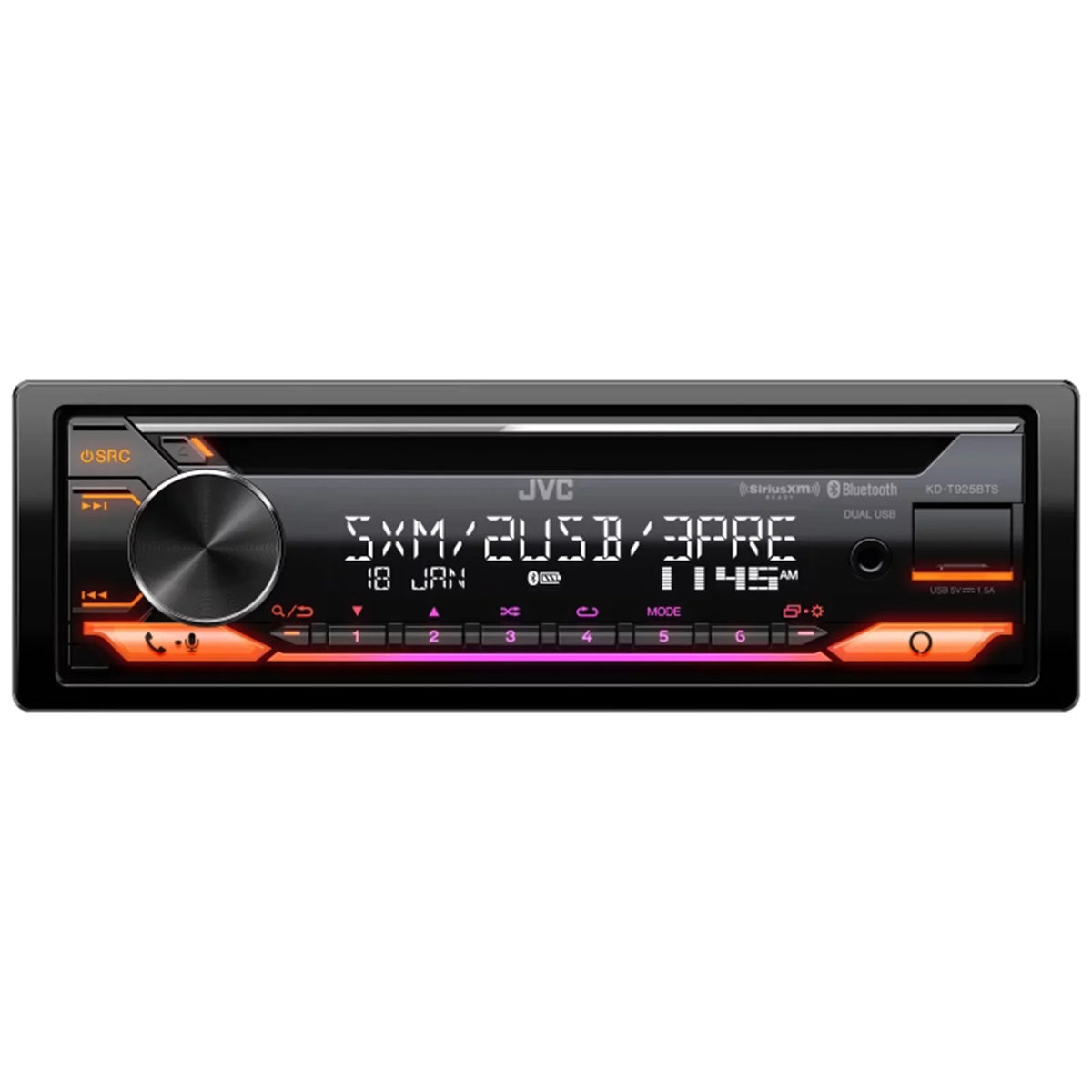 Series SiriusXM Antenna Audio USB Car Speaker Radio Wire, CD Kit, 2x Stereo Speaker Alexa Install Adapters, Amazon Sport Speakers, Player Single AUX 6.5" DIN JVC Receiver, Bluetooth Dash KD-T925BTS