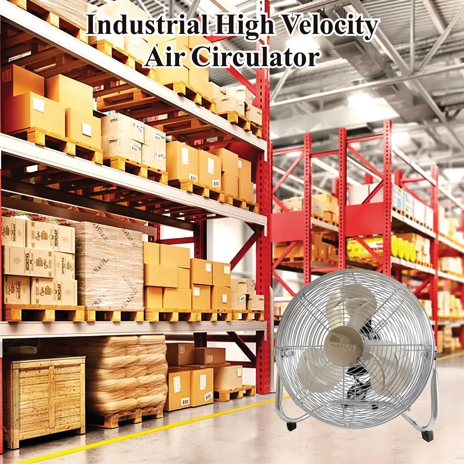 3 Inch Duty F-4122 Fan, Heavy Speed Industrial Aluminum 12 Chrome Optimus