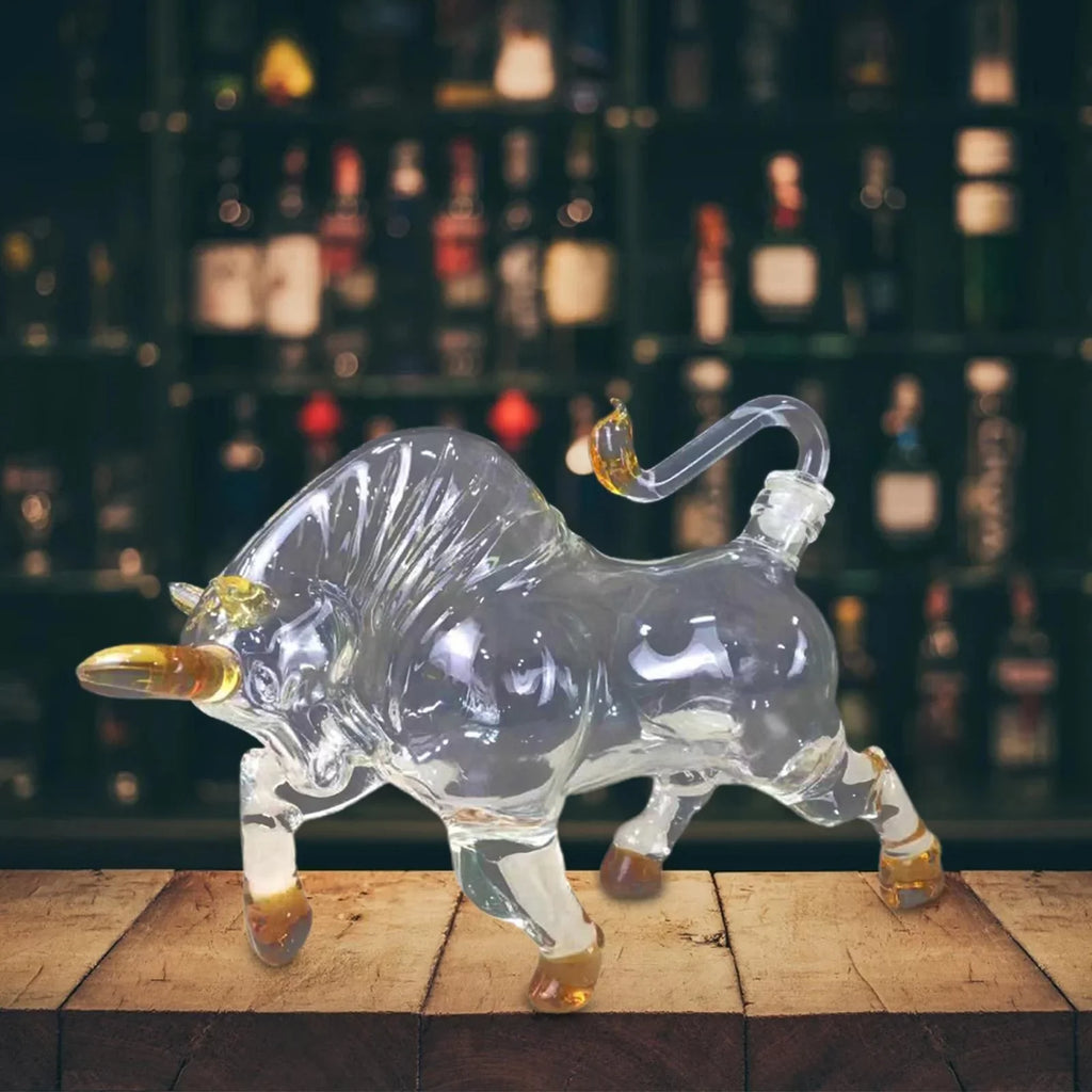 Brandy Glass Decanter Style 1500ml Shaped for Vodka Bull Novelty