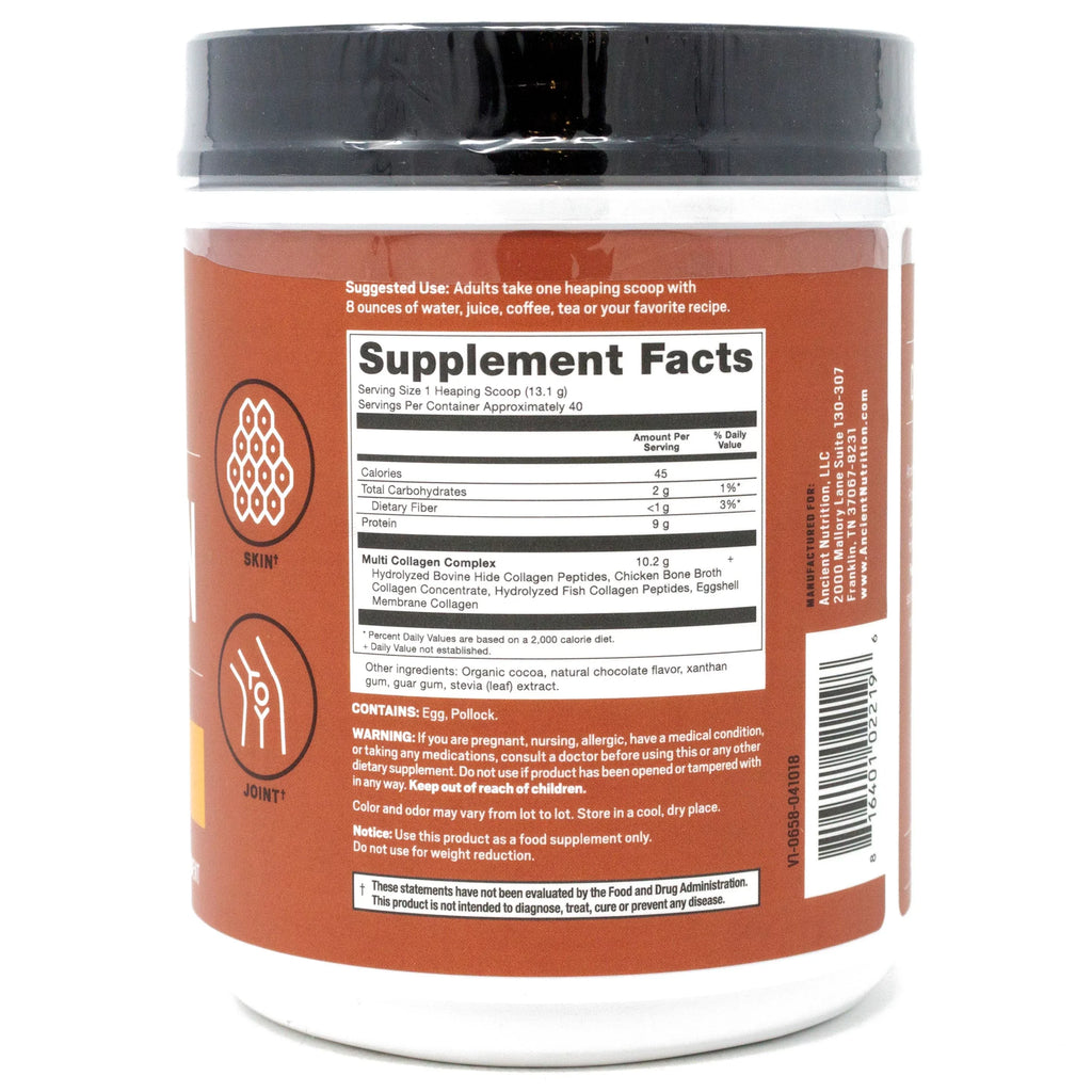 40 Collagen Chocolate, Protein, Nutrition, servings Ancient Multi