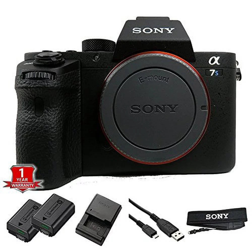ILCE7SM2/B with Sony Full-Frame No Camera E-mount Warranty Black Model) a7S Sensor, MP (International II 12.2