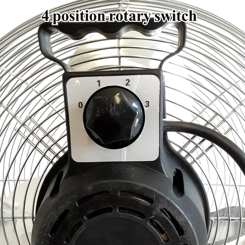 3 Inch Duty F-4122 Fan, Heavy Speed Industrial Aluminum 12 Chrome Optimus