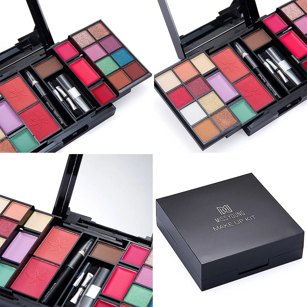25 Eyebrow Blush Powder Eyeshadow Kit Mascara Makeup Palette Concealer Colors