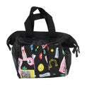 Bingo Bag Purse Black 6 Zipper Pocket Closure Game Dauber Holder Card Night Tote