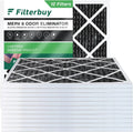 with Filters Odor AC 8 MERV Carbon Air HVAC Furnace Pleated Activated 25x25x1 Filterbuy (12-Pack) Eliminator