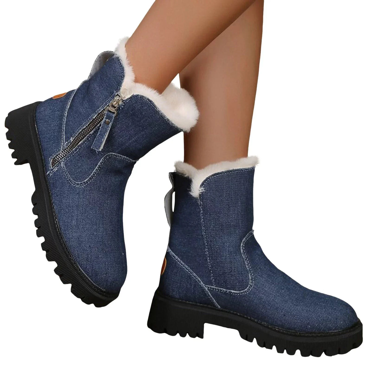 Leather And Winter Integrated New Mid And Winter Snow Boots Cotton Length Insulation Thick Women In for Shoes Boots Winter Ankle Snow For Booties Shoes Women Plush