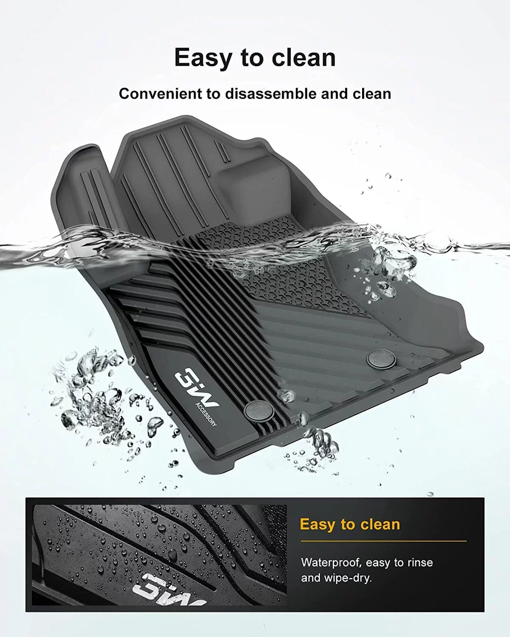 TPE Include & Front Floor Row Black for Floor Weather 1st All Forester Protection Liners Floor Full 2nd and 3W 2019-2023 Automotive Set Subaru Mats Mats TPE Rear, Custom