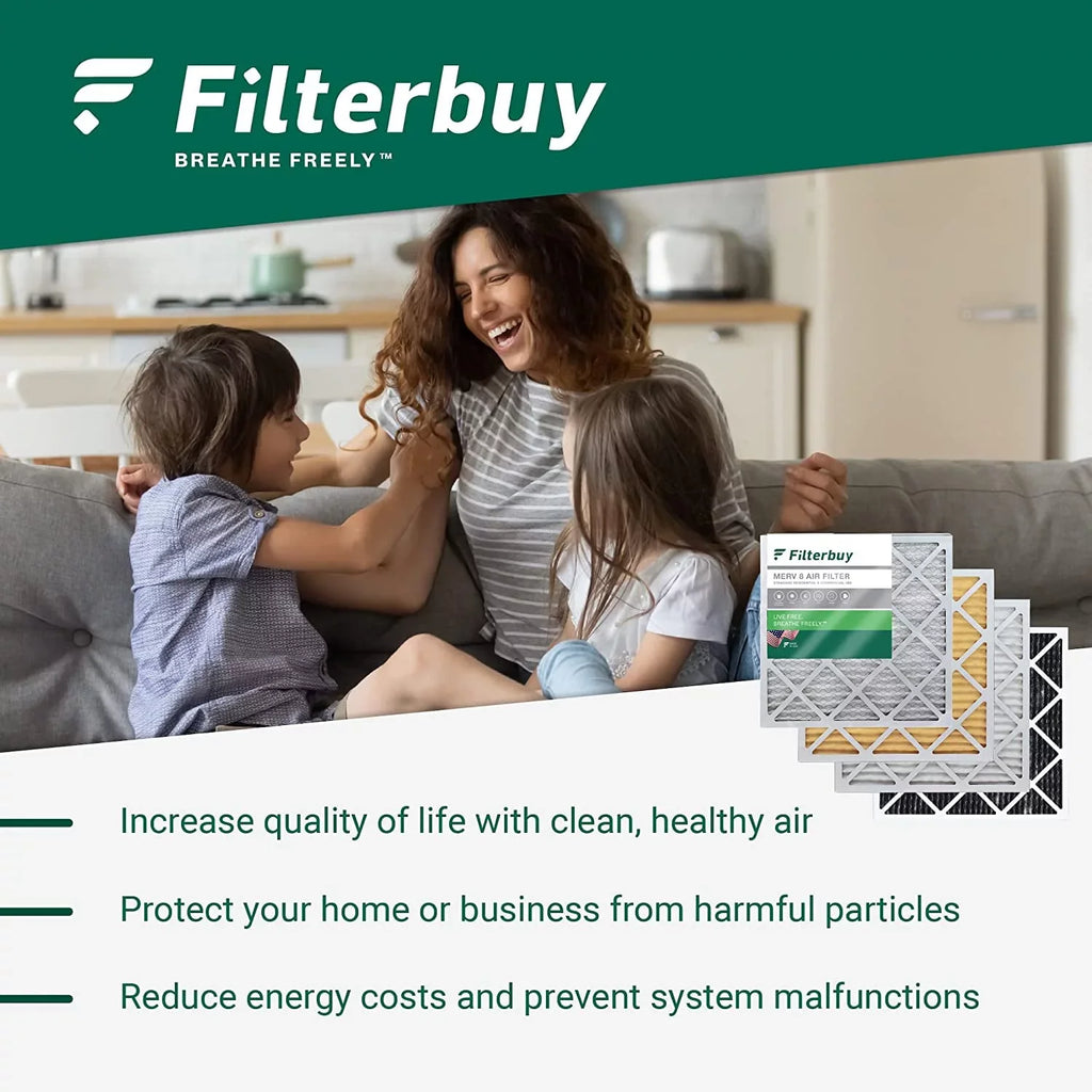 16x24x4 Filters Filterbuy 8 Furnace Pleated Air (6-Pack) AC MERV HVAC