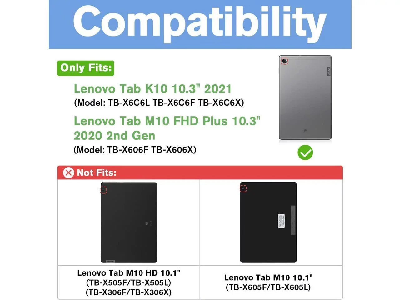 for TB-X606F M10 Tab FHD K10 Shell Lenovo Lenovo 2021 TB-X606X inch Keyboard Case 2020 Detachable Stand Wireless Plus Tab 10.3 / Keyboard Lightweight Slim with Gen Cover 2nd /