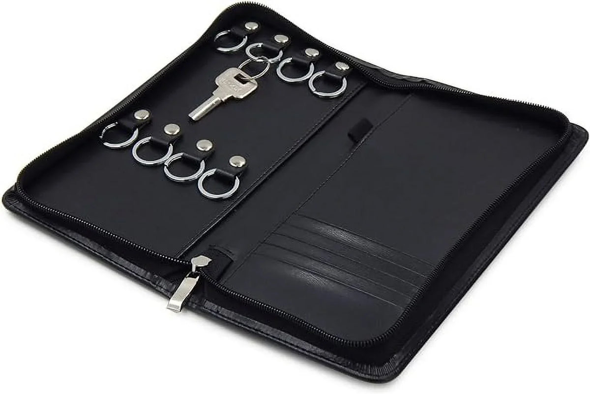 Menus for PU Organizer Estate Case Key Card Leather Car OFFIDIX Service Sales,Hotel Portable Real Holder Cabinet,8-Key Key Hooks Business Zippered Portable Padfolio Executives,