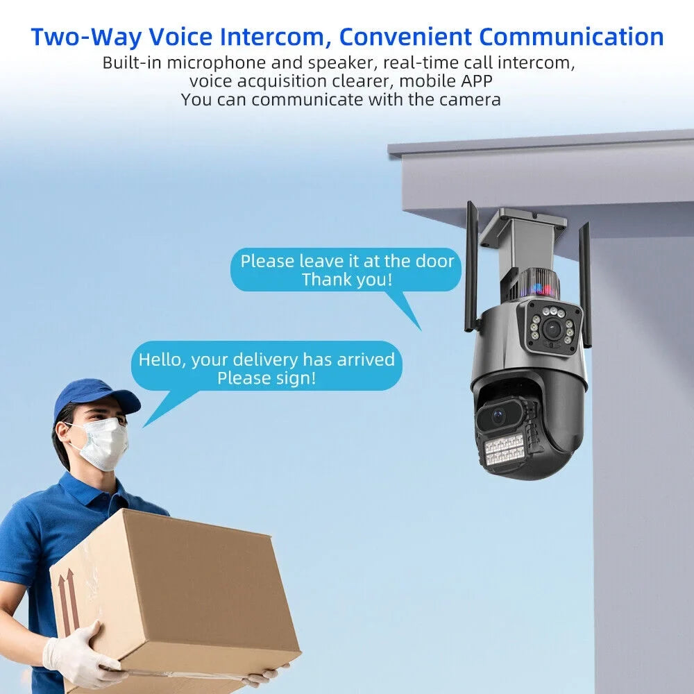 Card Camera Enhanced HD Audio Slot Real-time Antenna Outdoor Two-Way Waterproof Dual IP66 TF 1080P