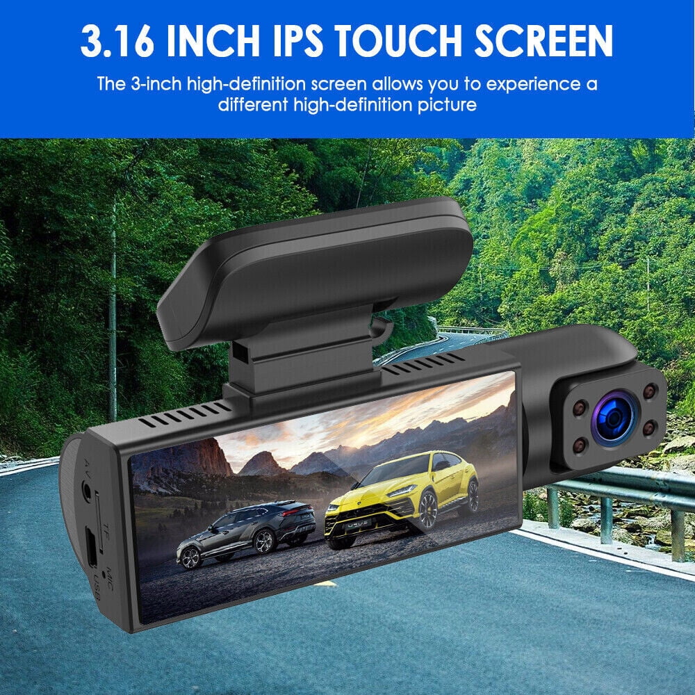 Dash Front Jahyshow Cam Lens Camera 1080P G-Sensor Video DVR w/ Inside Recorder Dual Car