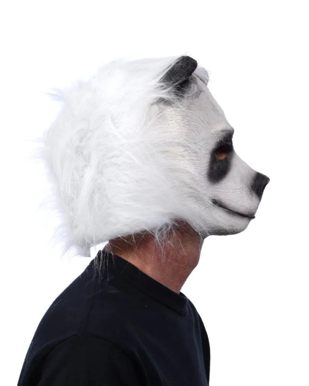 Panda Bear, Black Cute Bear and Mask White