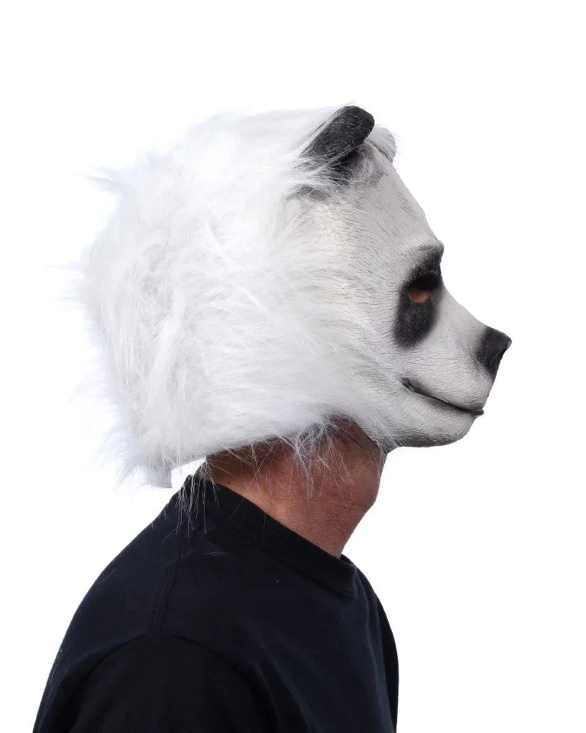 Panda Bear, Black Cute Bear and Mask White