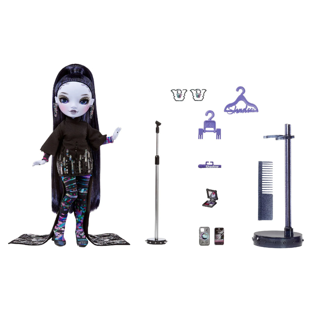 & Fashion & Great Years - Purple Gift Shadow Rainbow Glitch Collectors Doll. Reina Play Old Accessories. 4-12 for Kids Crowne High 10+ Outfit High Fashionable Colorful