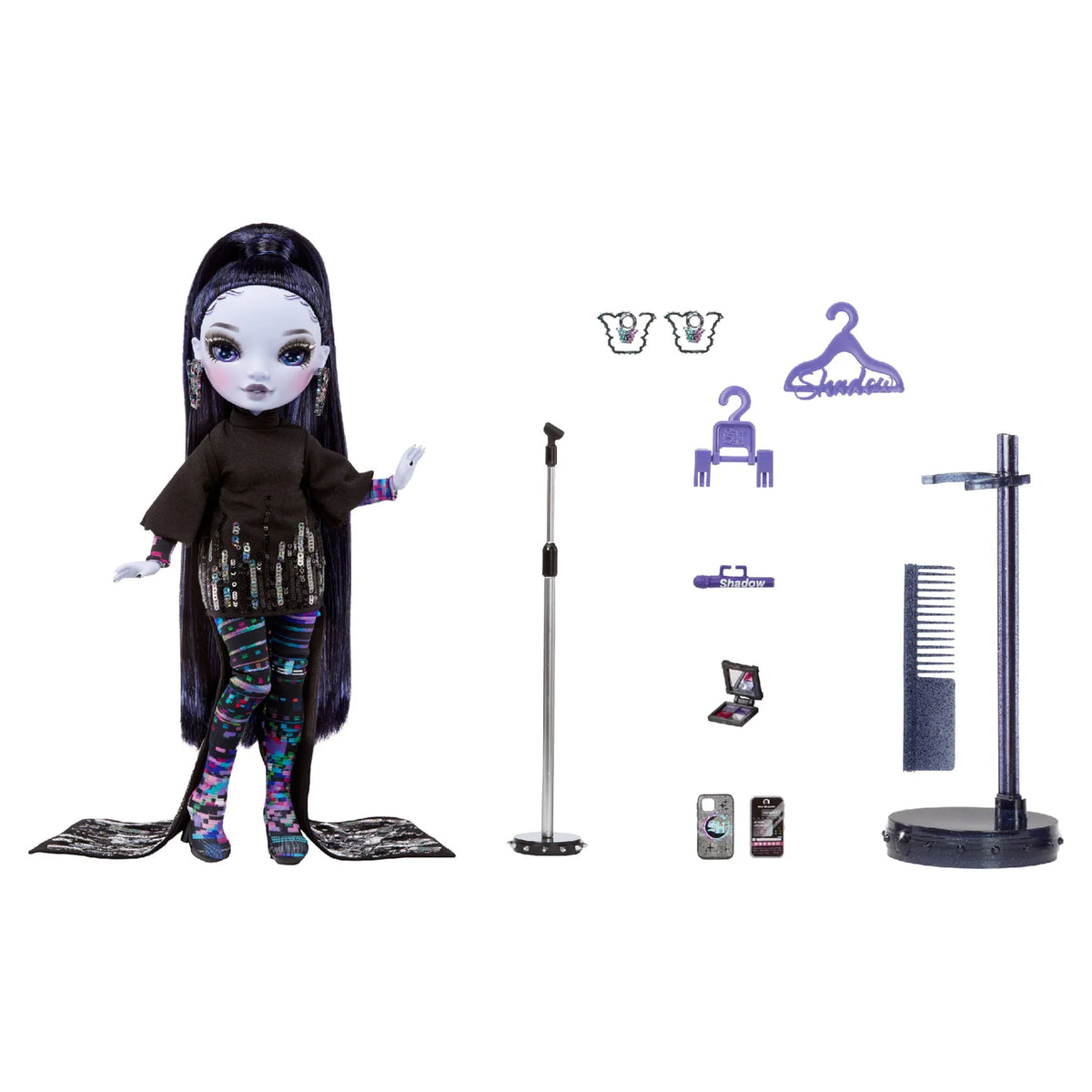 & Fashion & Great Years - Purple Gift Shadow Rainbow Glitch Collectors Doll. Reina Play Old Accessories. 4-12 for Kids Crowne High 10+ Outfit High Fashionable Colorful