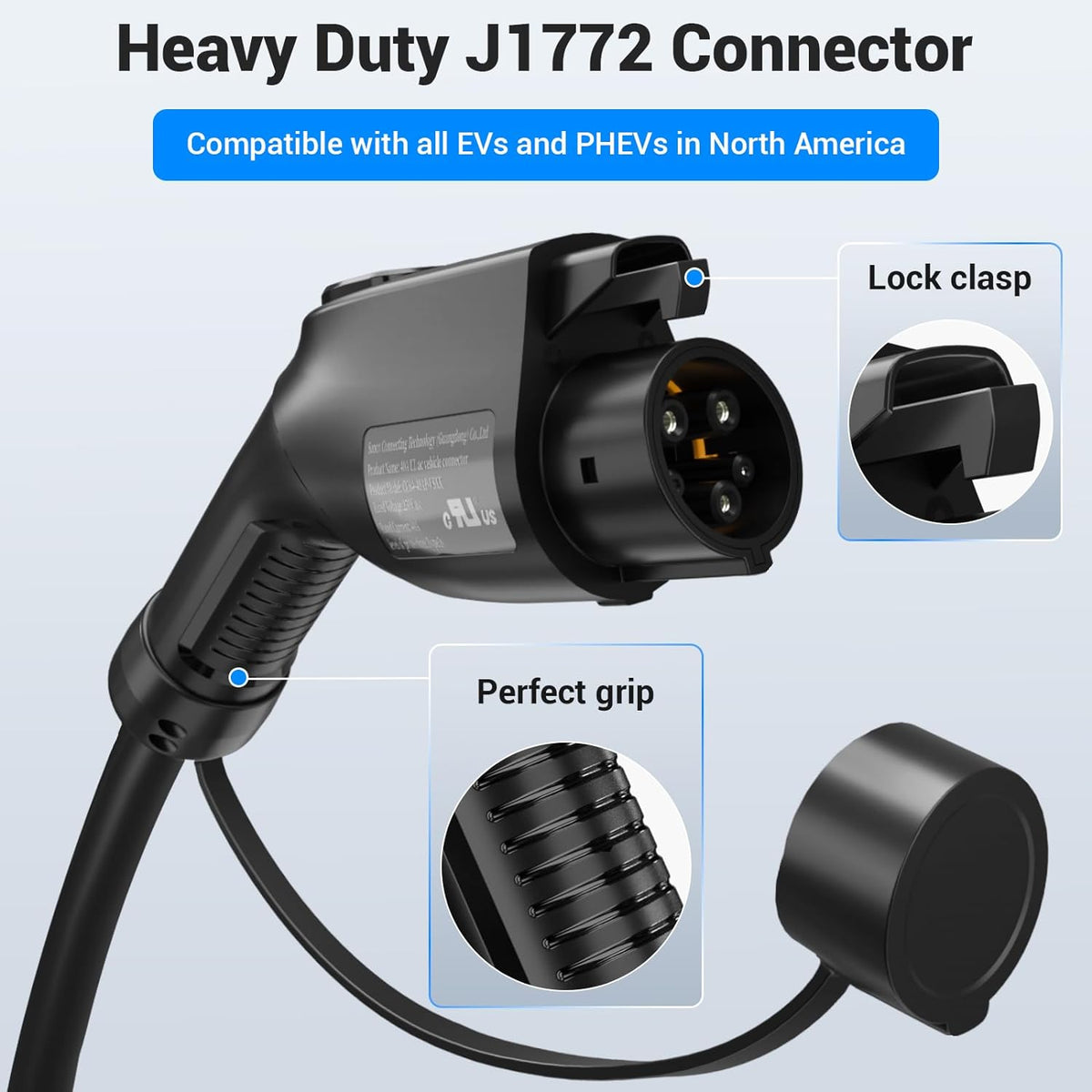 Level 25ft with Outdoor Hardwired Car 40Amp/9.6kw Electric GODIAG Station Cable EV 2 Fast 240V Charger, Charging Wall-Mount Indoor Home
