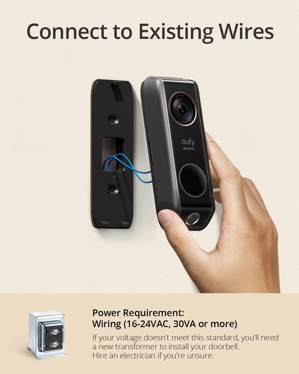 eufy Camera Security Video Chime,2K with ,Delivery Doorbell Anker Dual Guard (Wired)