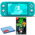 Lite Luigi's Cloth Cleaning Switch with Bundle 6Ave Mansion 3 Nintendo + (Turquoise)
