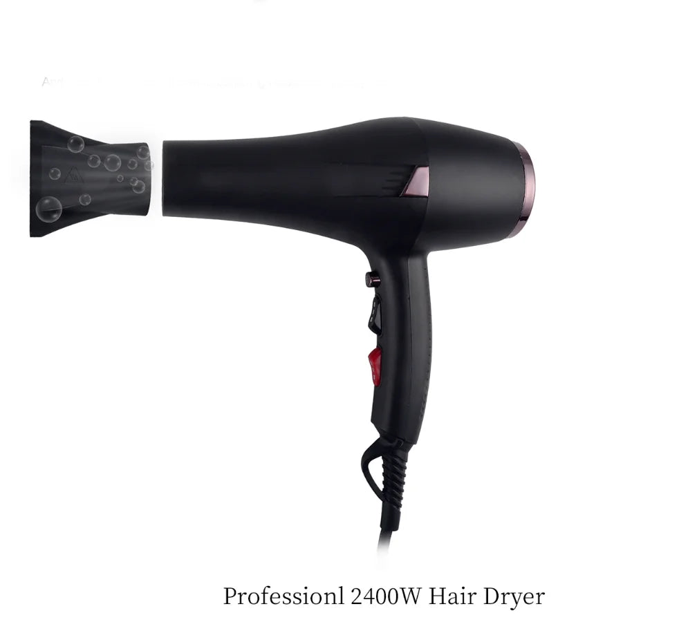 CONFU cold Hair Women, Dryer, Dryers Nozzle Settings, Hair Ionic and for Function Cool Concentrator Heat Dryer, air for 2400W Button, Shinier hot 2 3 and Results, Speed Shot