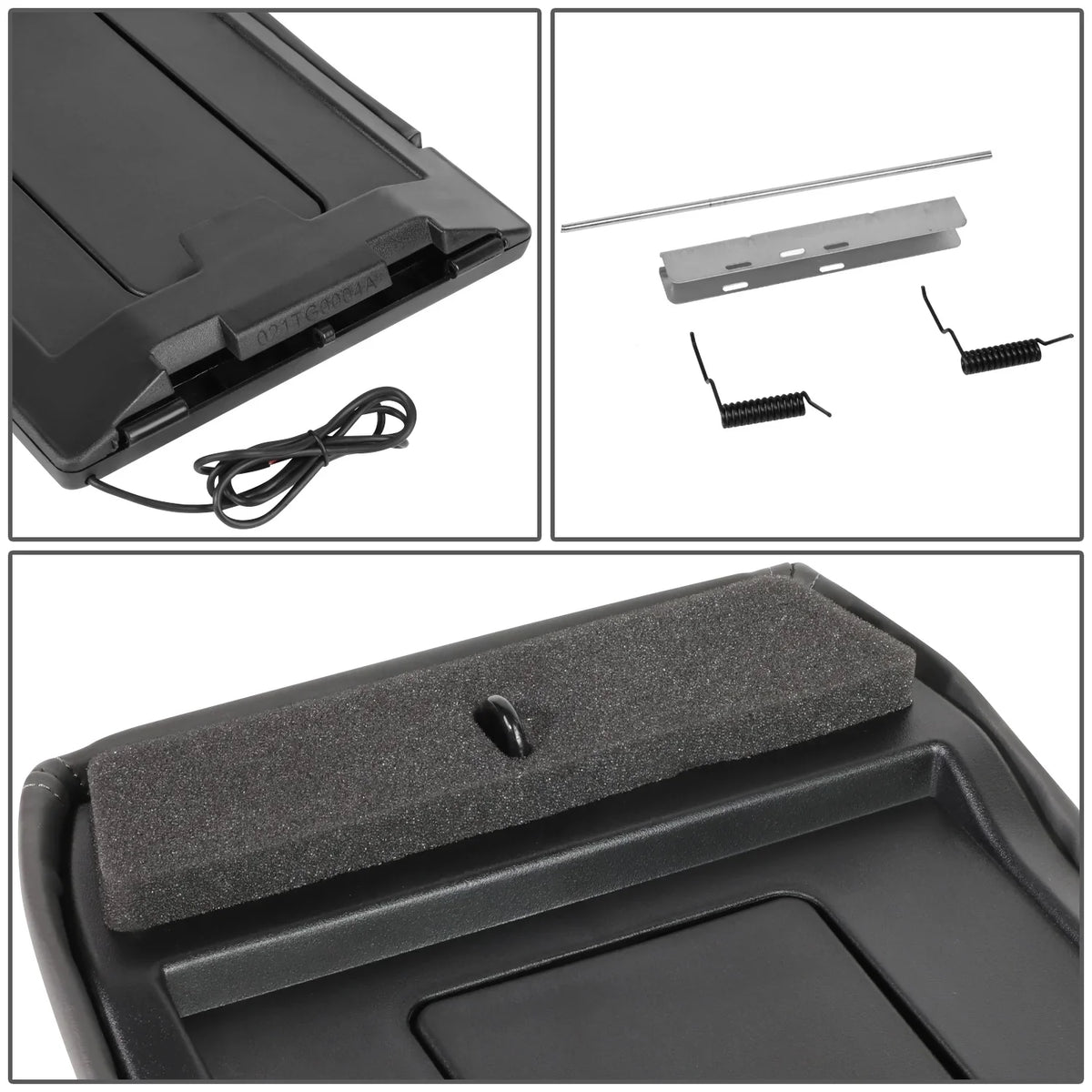 Repair Kit For Charger GECS-005-GY Motoring Lid & Escalade Console Truck Sierra with DNA Center 2007 Ports Pickup Armrest to 2001 Black Wireless USB