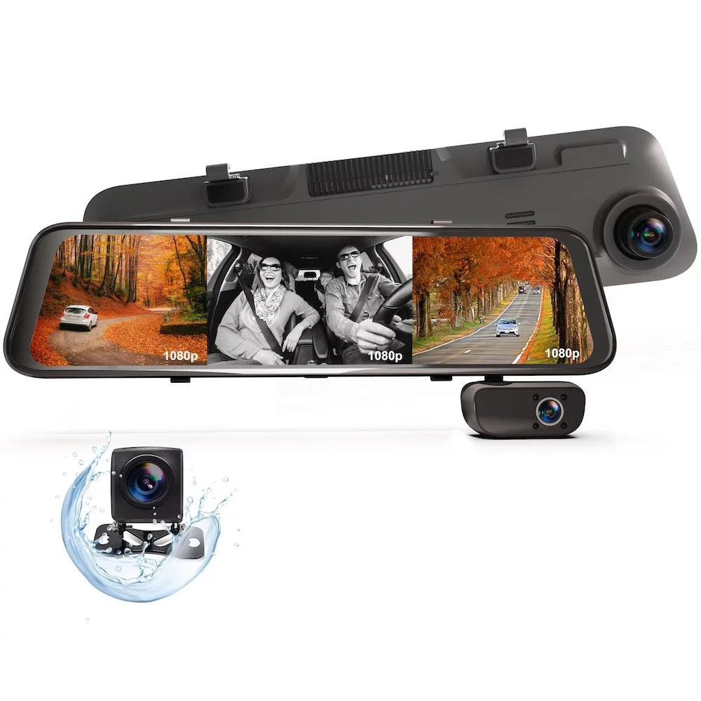 Smart 3-Channel Rexing Cam GPS with 1080p Mirror BSD Dash M3