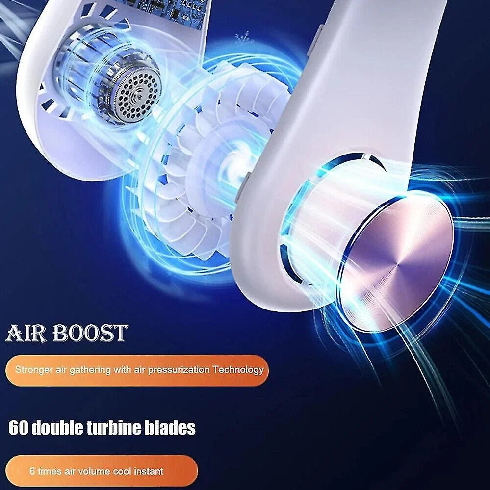Rechargeable Cooling Bladeless Cooler Usb Neck Fan Neckband