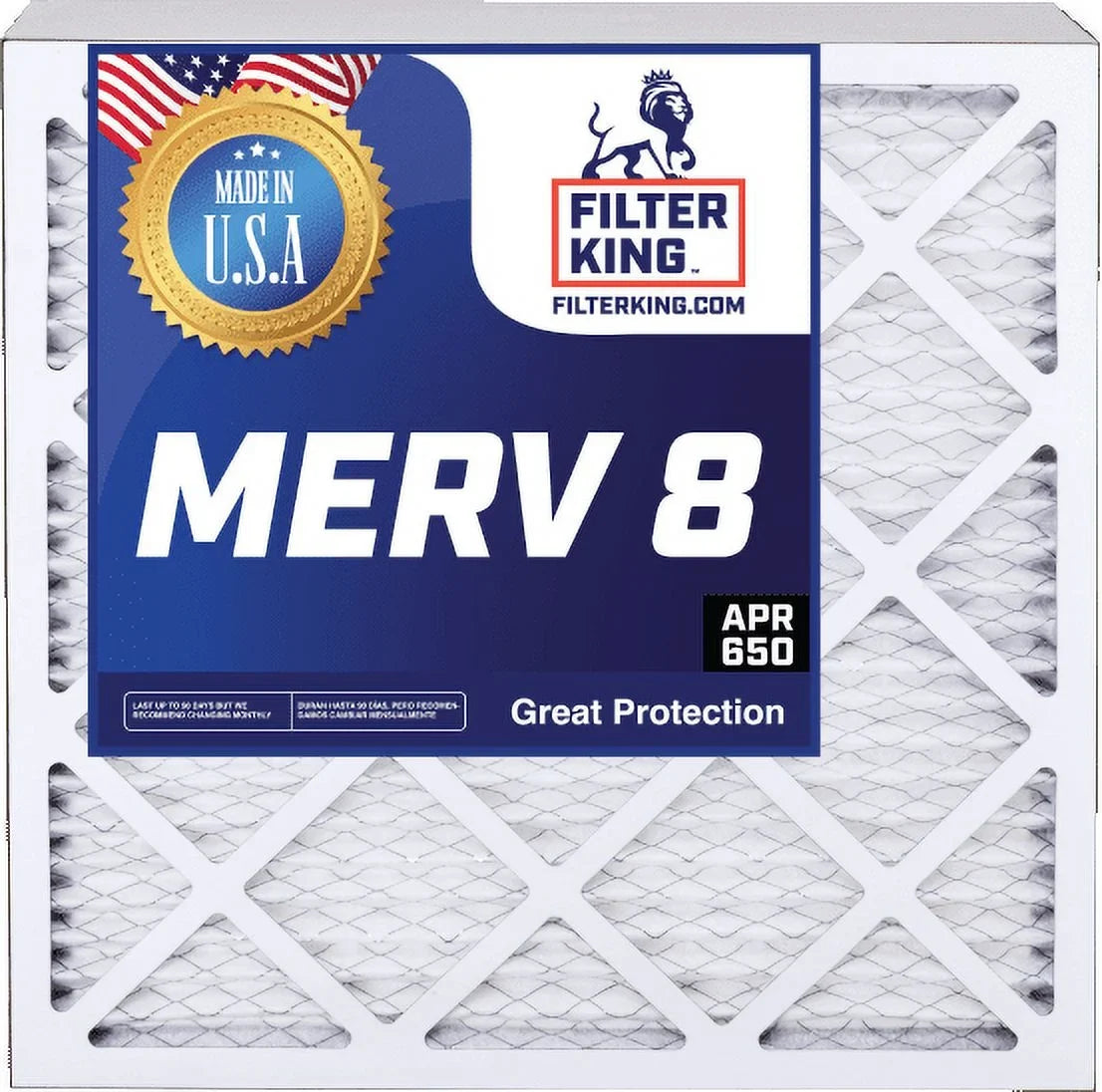 | Air Furnace Filter MERV .75" Actual Pleated 8 12 x x Size: 4-PACK MADE | Filter A/C 12 Filters | HVAC 12x12x1 IN USA King |