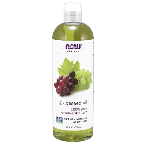 Skin Skin Silky 16-Ounce NOW Care Grapeseed for Solutions, Sensitive Oil, All Skin, for Types, Moisturizer Light