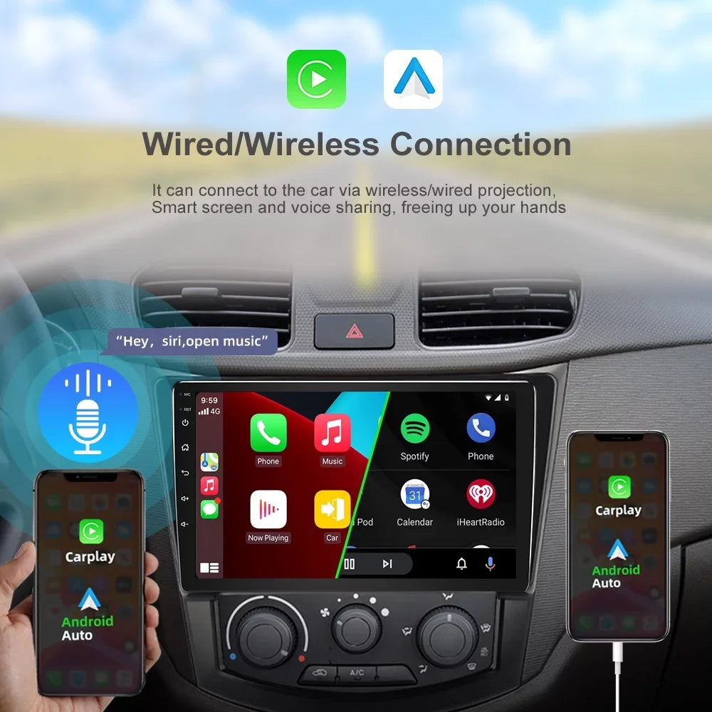 Backup for Screen Radio JMANCE Stereo Carplay Camera Din 9" with CRV Car Touch Apple Double Honda with 2007-2011