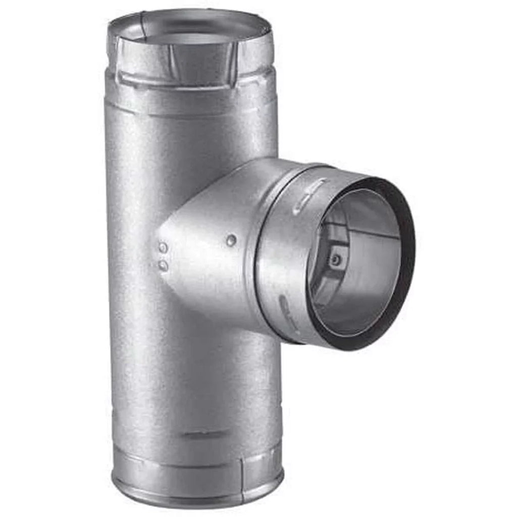 Clean-Out PelletVent Cap with 4'' Tee Pro 4PVP-T - Galvalume Single Tee