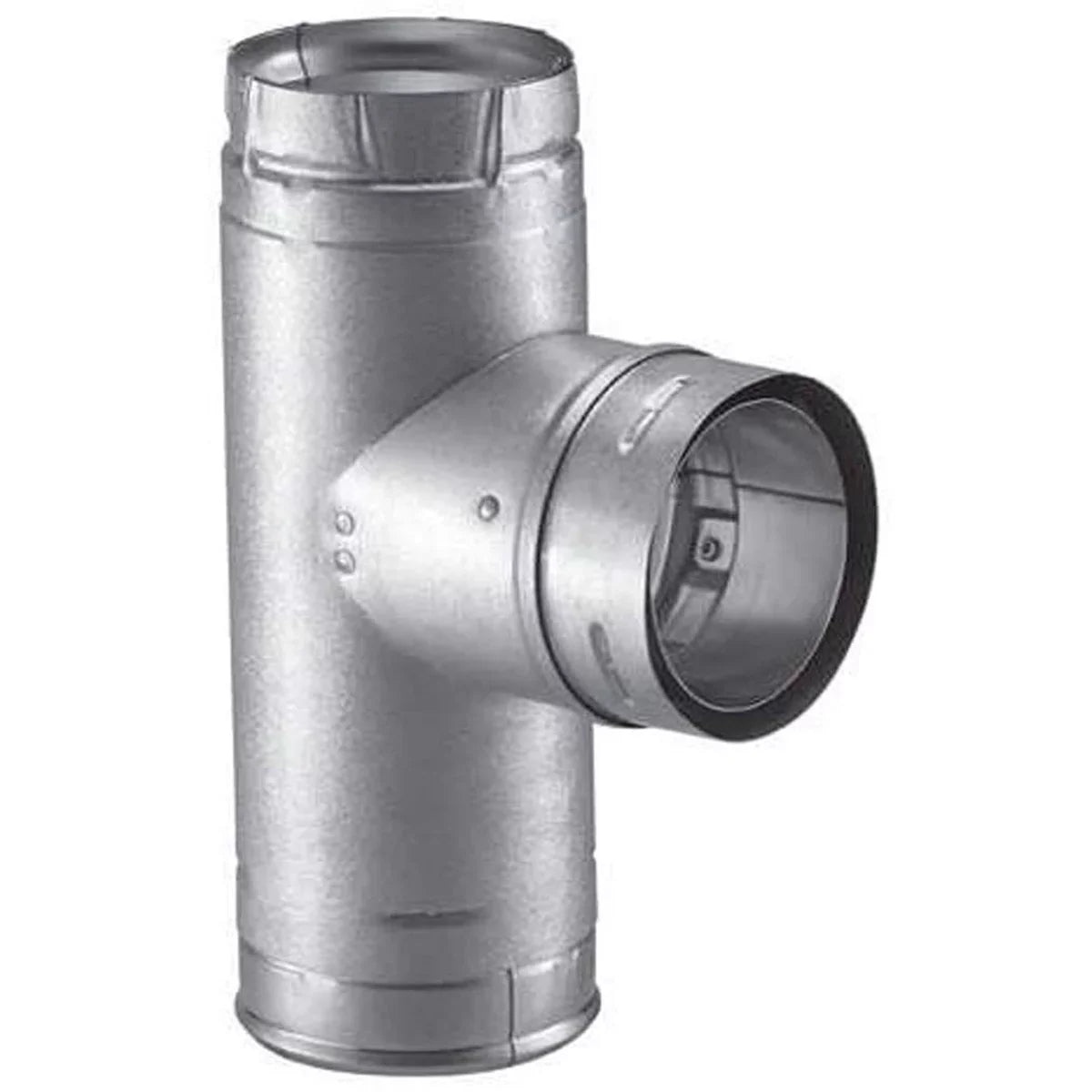 Clean-Out PelletVent Cap with 4'' Tee Pro 4PVP-T - Galvalume Single Tee