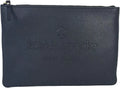 Pebbled Leather Clutch Large Gia Soft Black Logo Spade Bag Kate Pouch Embossed