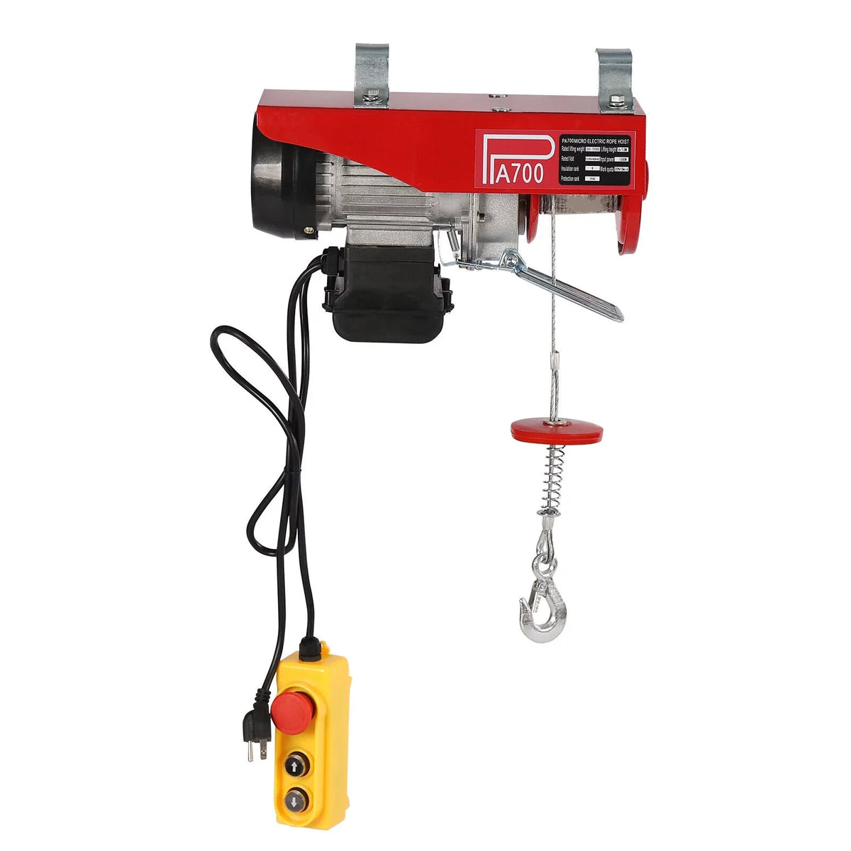 Remote Control Electric Hoist 110V Portable Winch Winch 1543lbs Wire W/ Electric