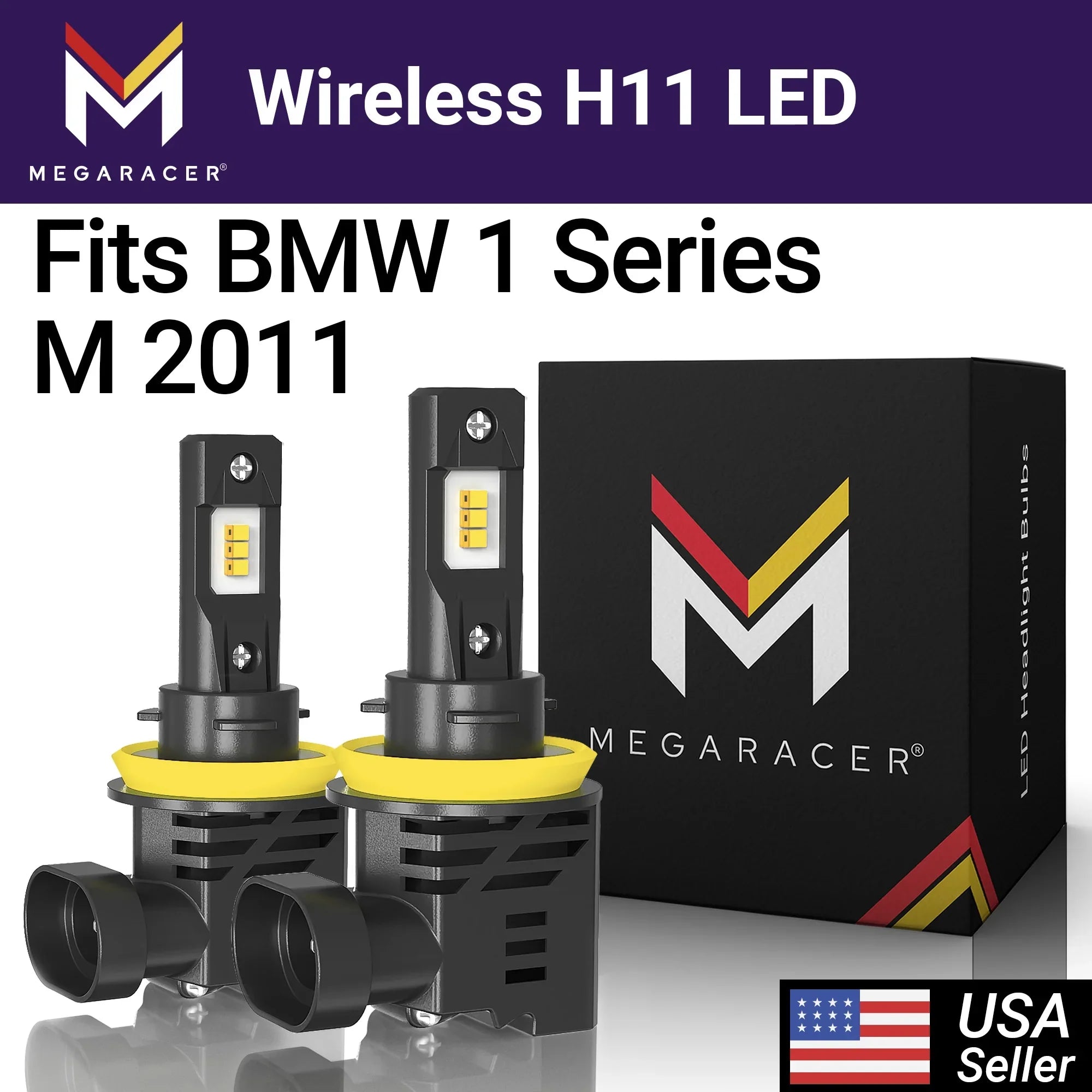 H9 Racer 2011 Bulbs Headlight 1 M White 50W H8 Fog 1 12V 6500K H16 Series H11 Automotive M Cool Series Light Replacement BMW BMW Wireless LED Mega 11 12000LM