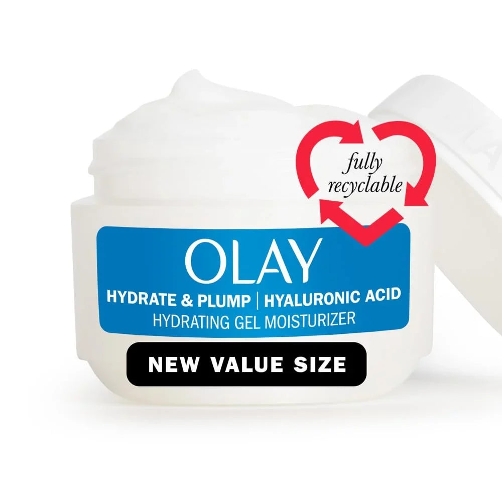 Acid Dry Hydrate Niacinamide, Hyaluronic Fragrance Recyclable Packaging For Plump Hyaluronic Hydrating & With Jar Gel Skin Oz Free Olay And Moisturizer Eco Gel Face 2 Moisturizer,