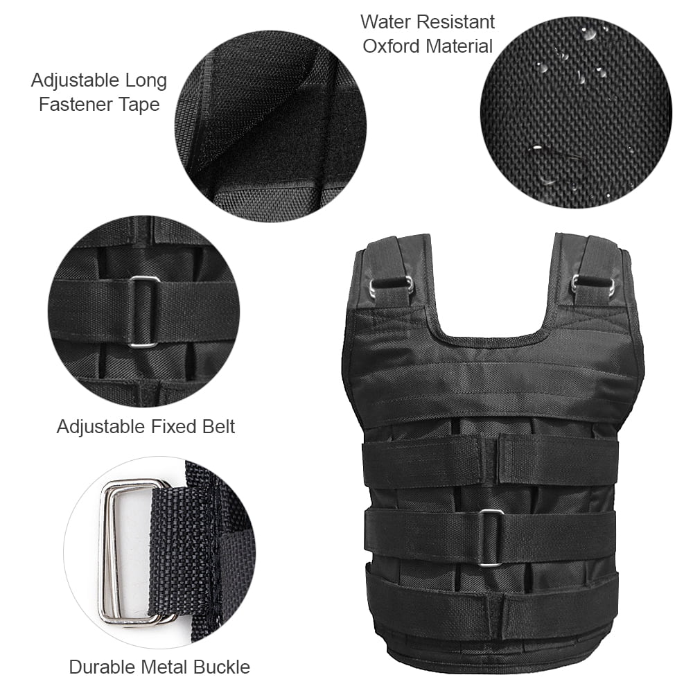 Oxford Adjustable Vest Cloth Strength Jacket Loading Weight (Empty) Training Loading Exercise 50kg Weighted Weight Max