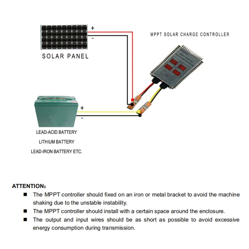 Controller Voltage Adjustable Mppt Waterproof Dustproof 200W/300W/400W Led Display Output Tracking Step-Down Battery 10~30V Recharging (Optional) Tomshoo Real-Time Solar