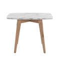 21 x Italian with Cima in. White Rectangular Oak Carrara Table 12 Marble Legs